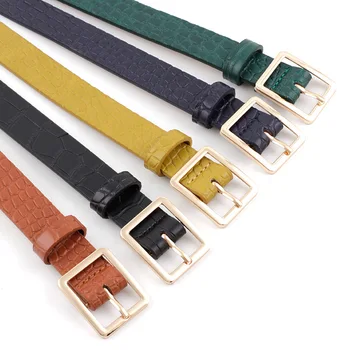 

Square Buckle Belts Women Casual Solid Wild Adjustable Belts Decoration Ladies Fashion Accessories For Jeans Dress