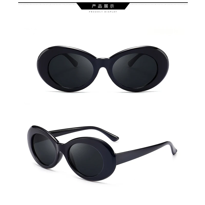 New style sunglasses oval sunglasses ladies fashionable retro sunglasses ladies white black glasses too guess sunglasses