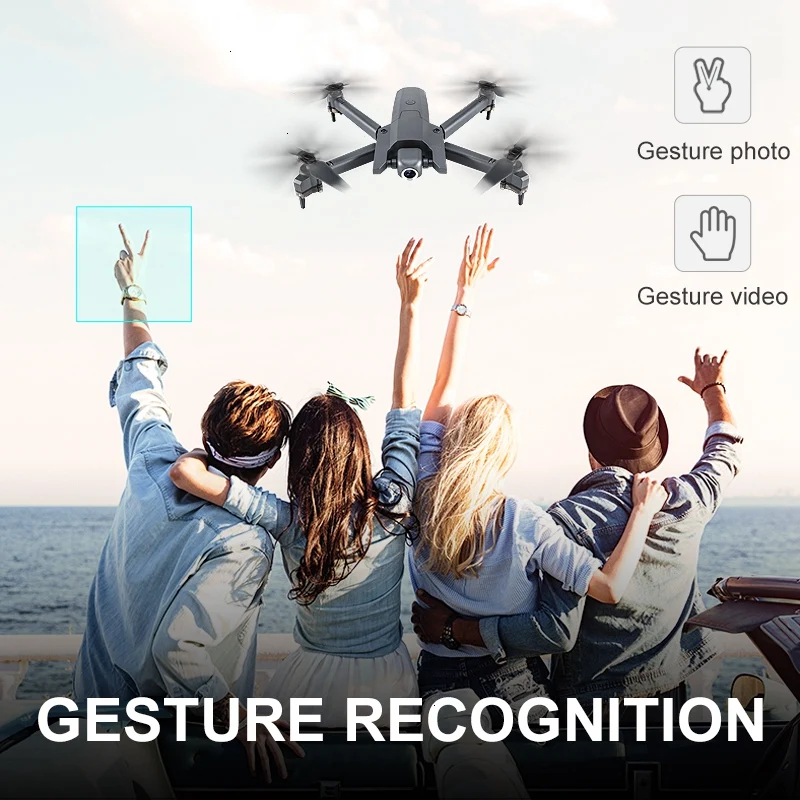 Радиоуправляемый Дрон Квадрокоптер с 1080P HD WiFi FPV камерой Режим высокой фиксации Квадрокоптер складной рычаг вертолет детские игрушки