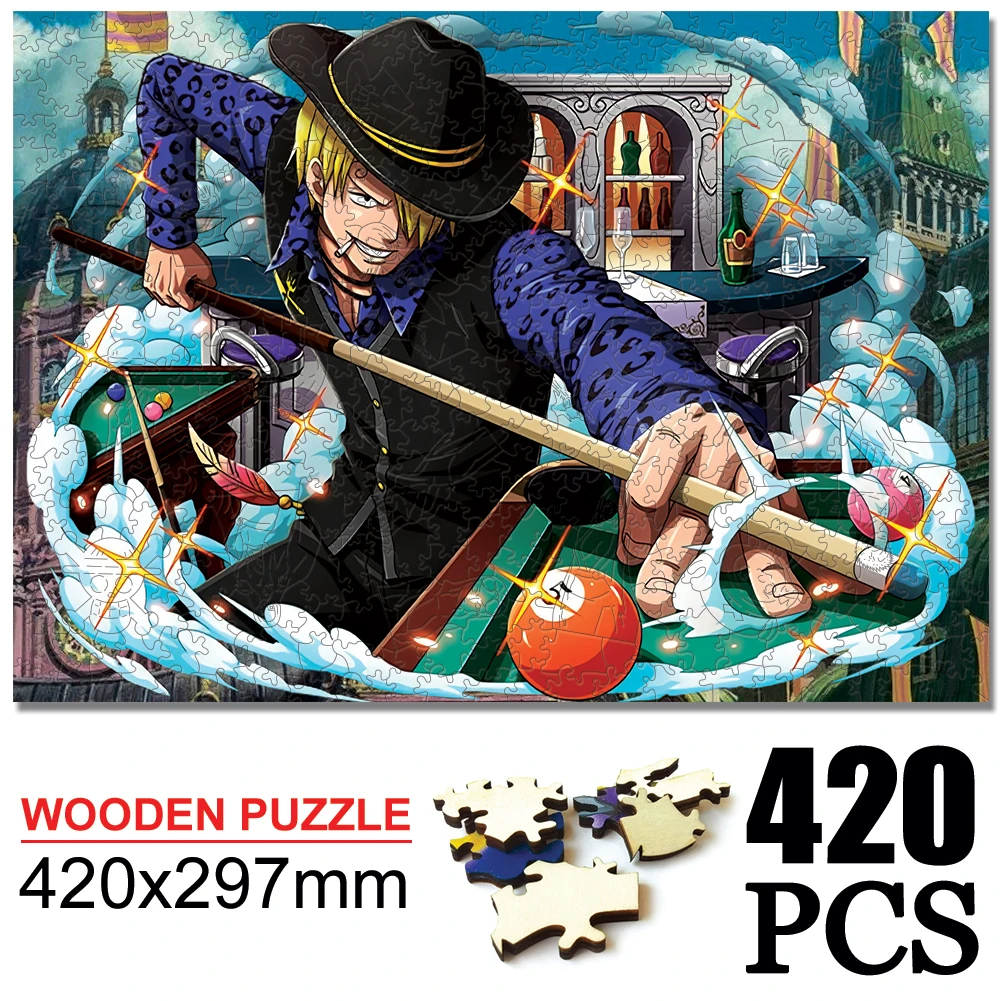 Anime Cartoon Wooden Jigsaw Puzzle Adults DIY Assembly Puzzles Games Toys