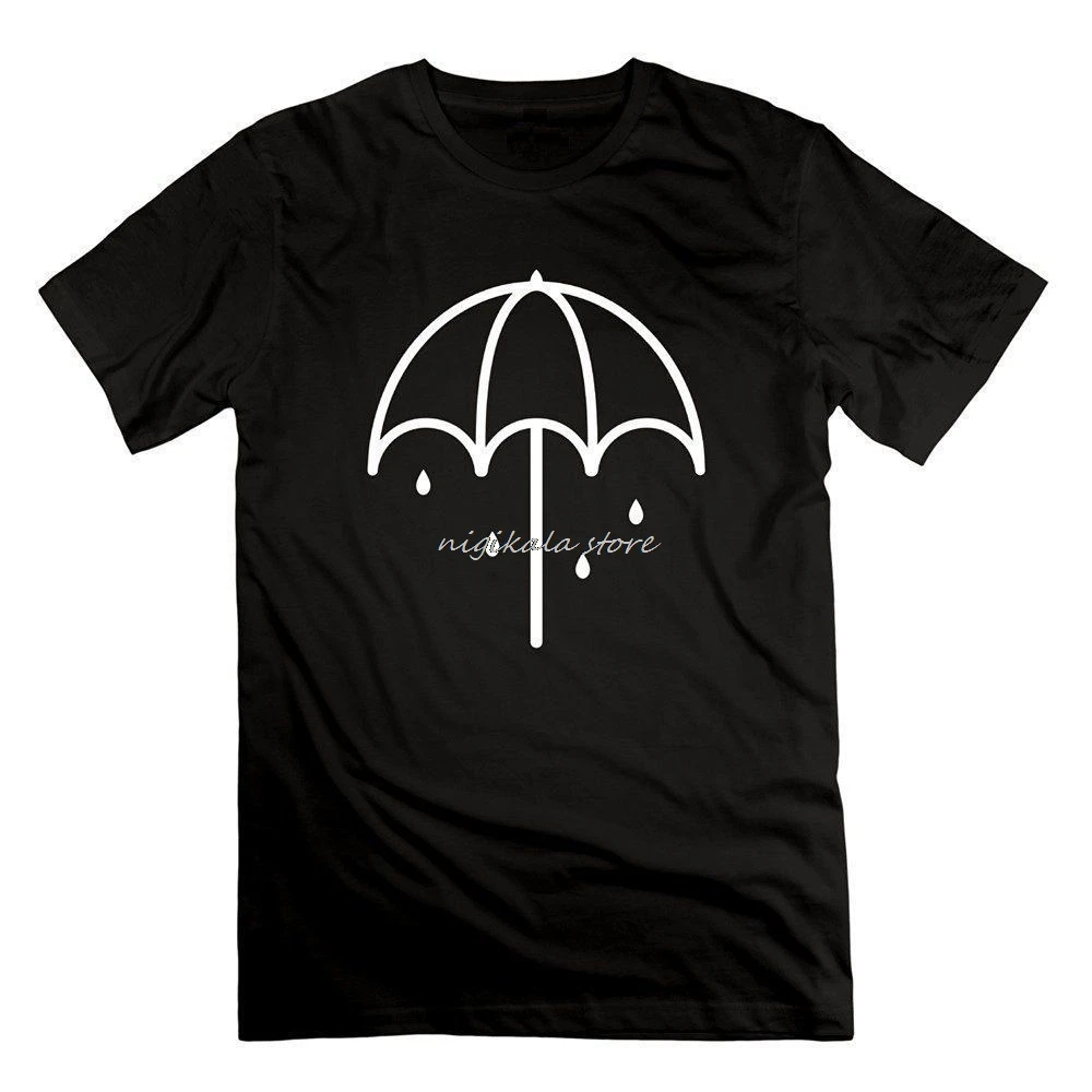 Nigikala Bring Me The Horizon Bmth зонтик логотип мужские повседневные футболки черные хорошего