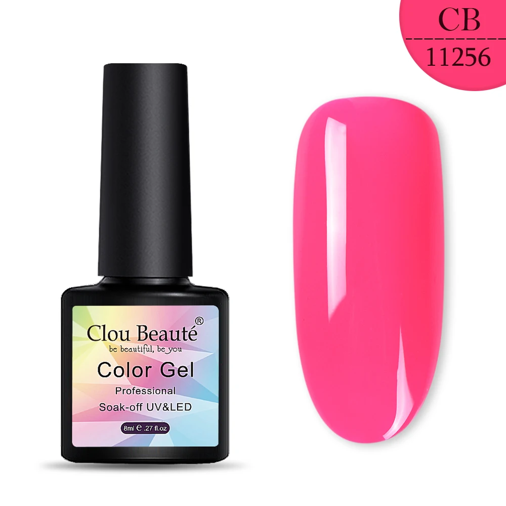11256 Clou Beaute 8 мл гель лак для ногтей набор Гибридный Гель-лак неоновый гель Лак Блеск Гель-лак праймер Гель-лак для ногтей УФ Цвета ногтей - Цвет: 11256