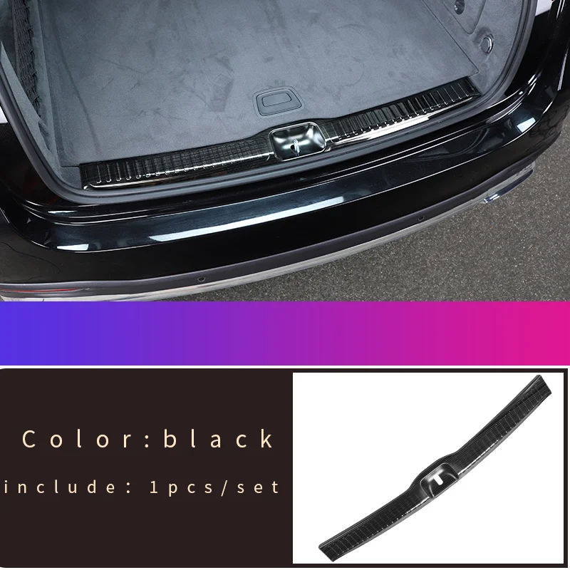 black 2pcs Накладка багажника для Mercedes gle w167 gle carbon gle gle 350/amg 450 500e аксессуары для внешней отделки - Название цвета: black 2pcs
