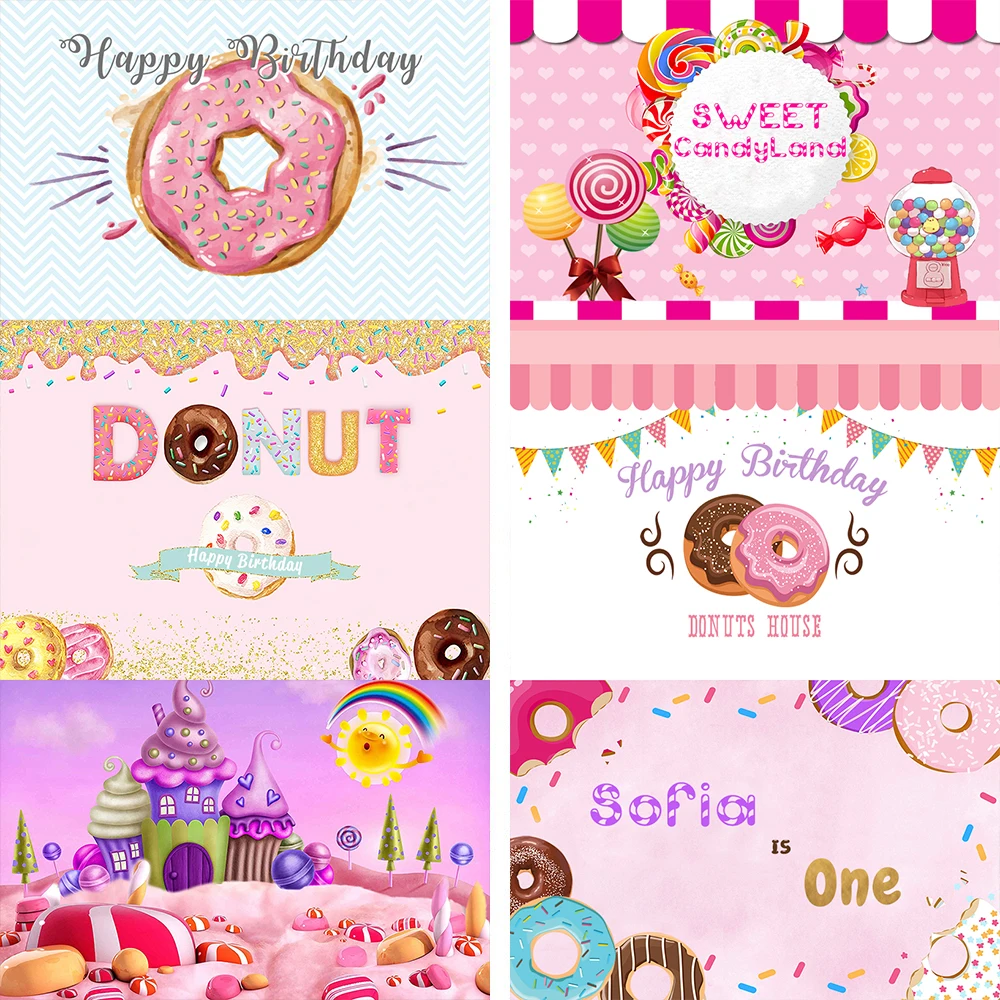 GoHeBe 7x5ft Cute Donut Themed Party Decoration Photo Studio Background Grown up Banner Photography Backdrops for Photography Wedding Birthday Party Baby Photo Home Wallpaper Newborn Baby Portrait GoHeBe 7x5ft Cute Donut Themed Party Decoration Photo Studio Background Grown up Banner Photography Backdrops for Photography Wedding Birthday Party Baby Photo Home Wallpaper Newborn Baby Portrait