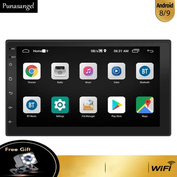 

2 DIN Android 8 GPS Navigator Support BT USB FM Radio Rear Camera In Dash Autradio SWC 7'' Car Radio