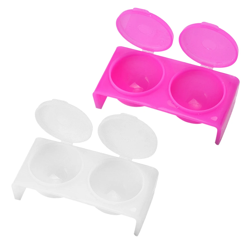 2 Pieces Nail Art Pen Brush Cleaning Tool Nail Brush Remover Washing Cup Bottle Empty Container Cleaner Cups Set