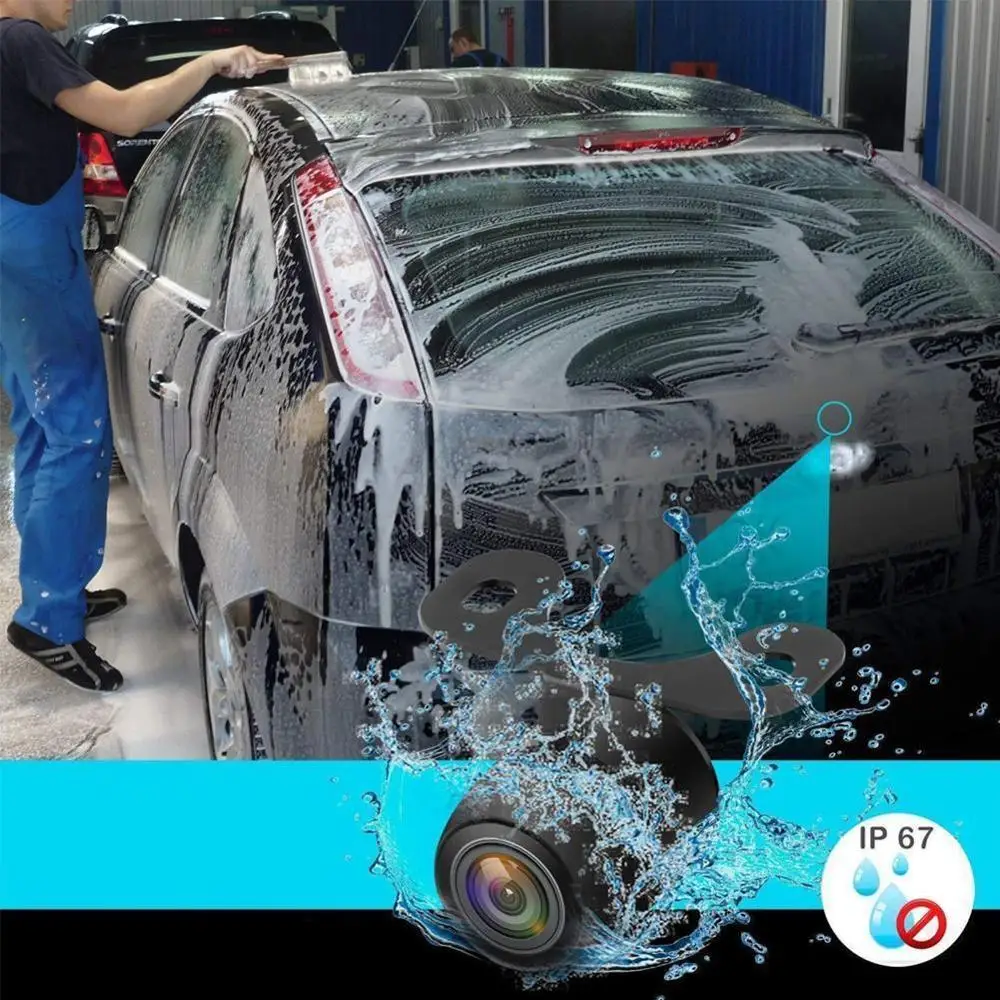Универсальное водонепроницаемое Автомобильное зеркало заднего вида с CCD камерой