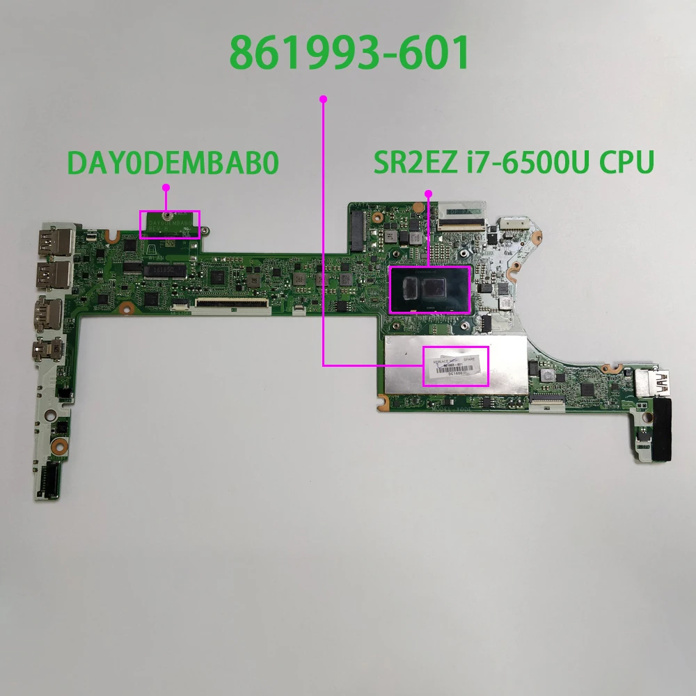 Genuine 861993-601 UMA w i7-6500U CPU 16GB RAM DAY0DEMBAB0 Laptop Motherboard for HP Spectre x360 13-4100 Series PC NoteBook | Компьютеры