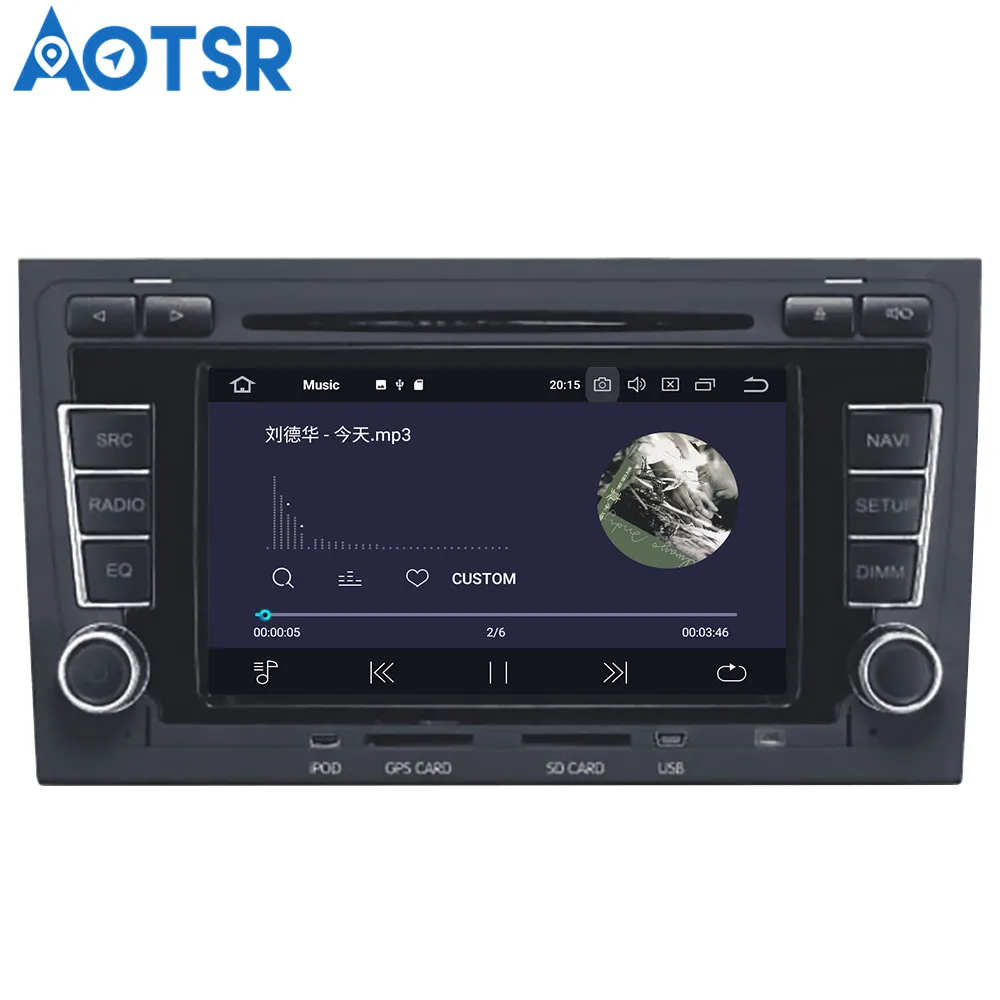 Perfect Aotsr Android 9.0 GPS navigation Car DVD Player For Audi A4 S4 RS4 2003-2012 car Head unit multimedia player radio tape recorder 17