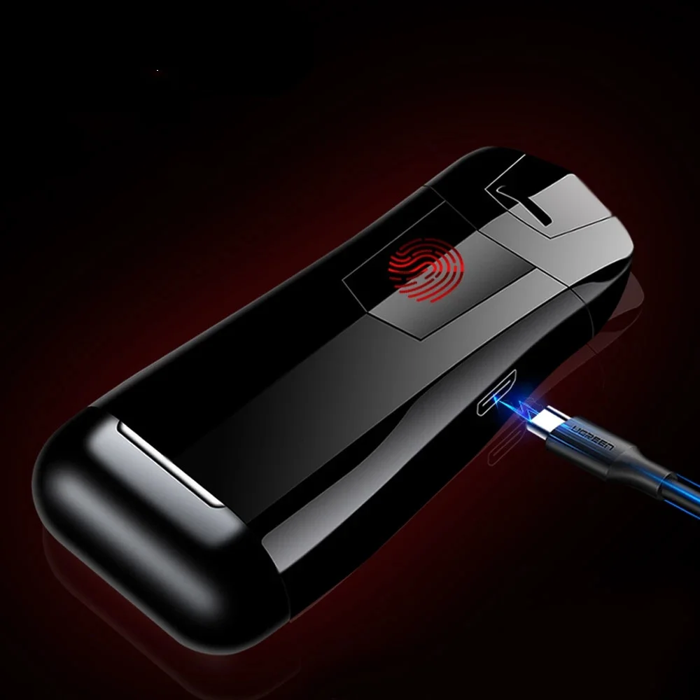 2 In 1 Multifunction Double Arc Lighter Bluetooth Headset Usb Charging