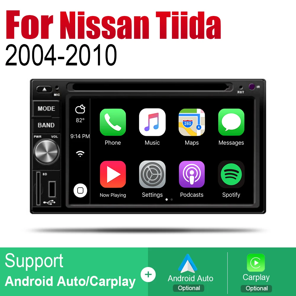 Автомагнитола на Android для Nissan Tiida 2004 2005 2006 2007 2008 2009 2010 мультимедийный плеер с GPS
