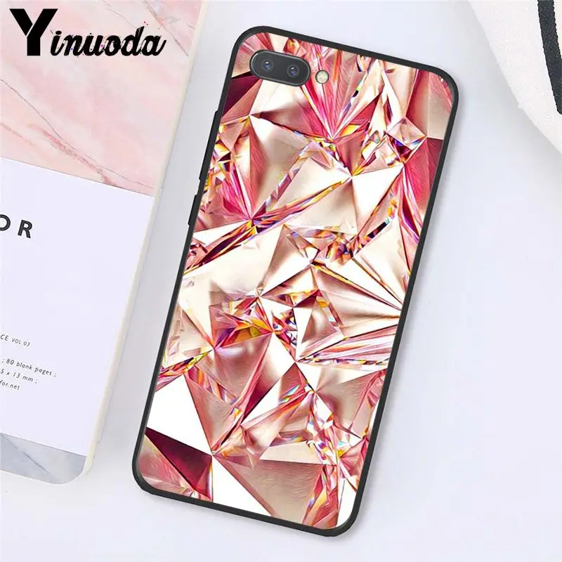Geometric Gold Purple Pink Diamond