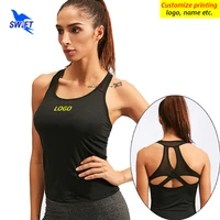 Summer Breathable Racerback Yoga Tank Tops Women Workout Gym Fitness Vest Quick Dry Running Sport Sleeveless Shirts Customize 1