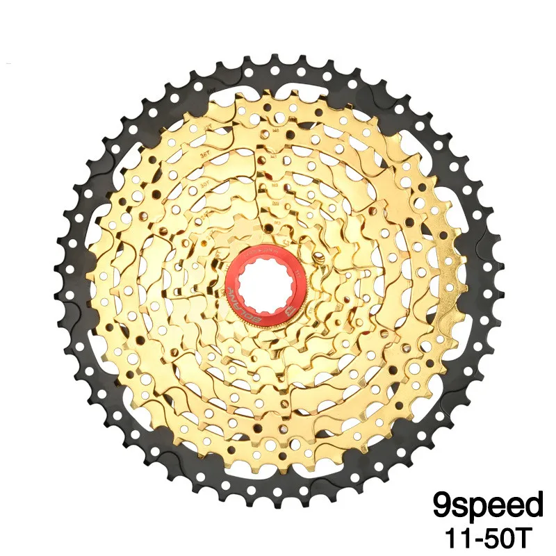 Карты Bicycle маховик 9 скоростей 50t Золотая цепь колеса Горный велосипед башня