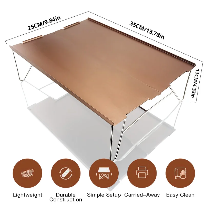 Складной стол мебель алюминиевая плита для пикника на открытом воздухе кемпинг стол барбекю Пешие прогулки Мини - Цвет: a02