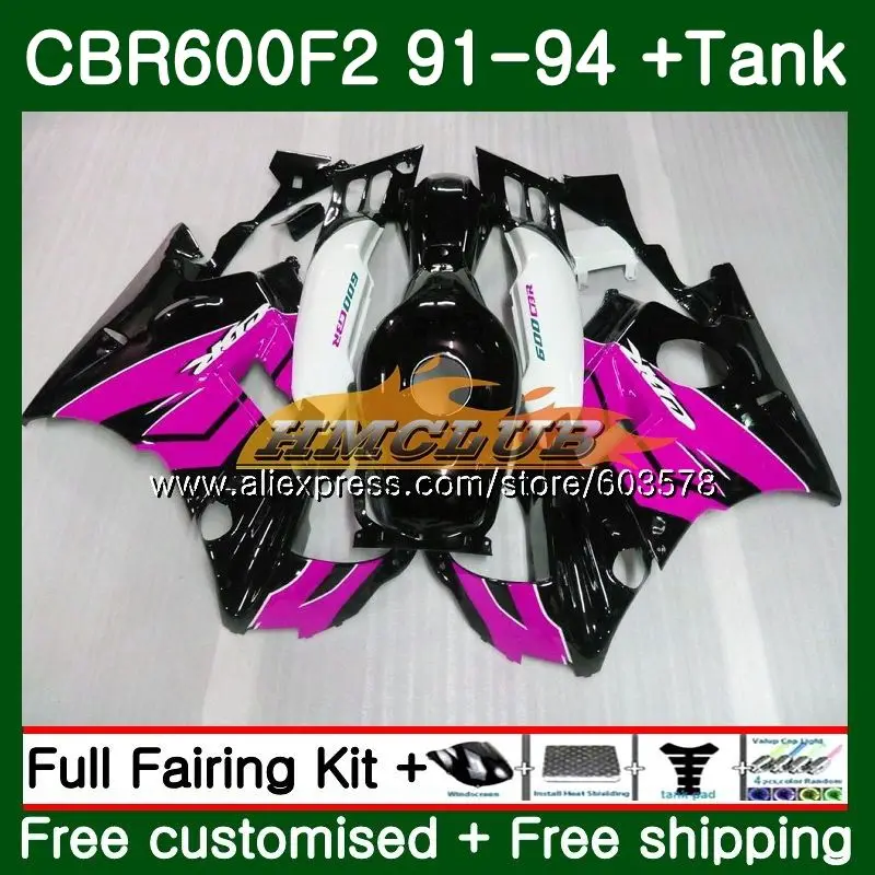 Майка для HONDA CBR 600 F2 FS 1991 1992 1993 1994 Розовый Черный 66CL. 55 CBR 600F2 CBR600FS CBR600F2 CBR600 F2 91 92 93 94 обтекатель