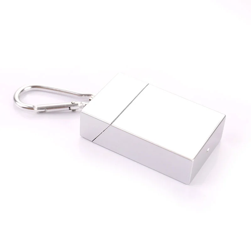 Cendrier De Poche Portable | Métal Anti-Odeur | Avec Couvercle | Pour Voiture, Randonnée | Argent
