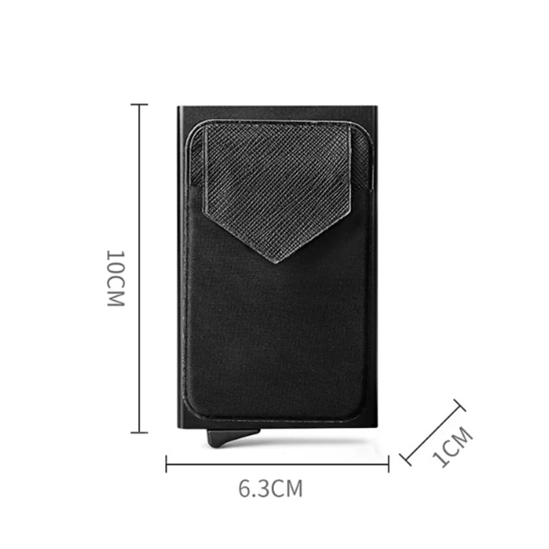 LILY QUEEN RFID кредитный держатель для карт Автоматическая блокировка бизнес мужской кожаный лоскутный тонкий кошелек-мешочек для монет