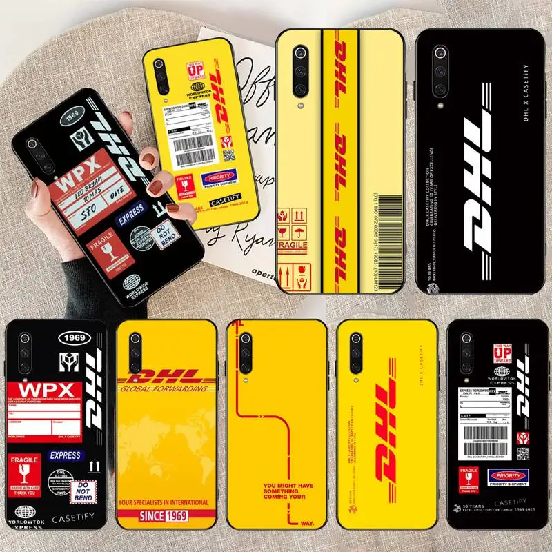 PENGHUWAN DHL Express черный мягкий чехол для телефона из ТПУ Redmi Note 8 8A 7 6 6A 5 5A 4 4X 4A Go Pro Plus