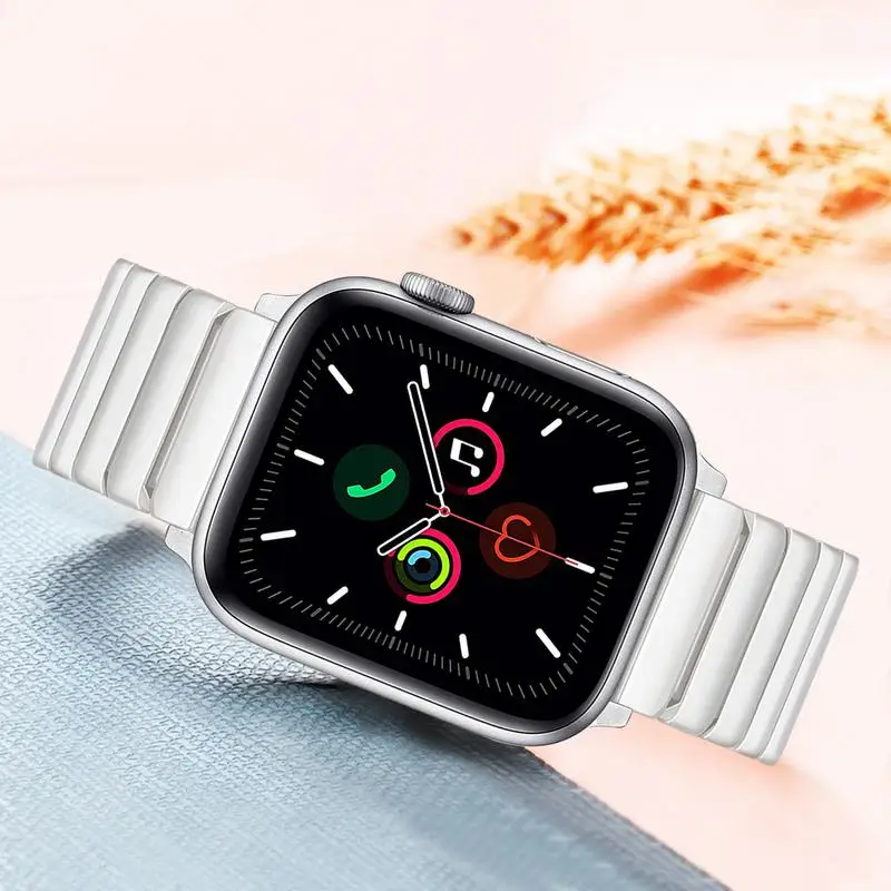 Новый керамический ремешок для часов iWatch Apple Watch 44 мм 42 40 38 серии 5 4 3 2 1 женщин и