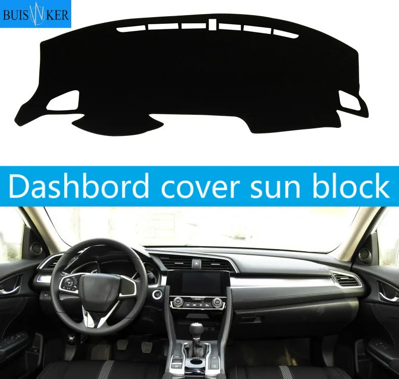Unknow Car Dashboard Cover Mat Dashmat Pad Anti-UV Sun Shade Instrument Panel Carpet,for Volkswagen VW Touran 2004-2016 Car Accessories