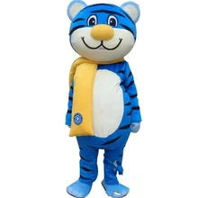 Синий костюм талисмана Тигра мультфильм животных Рождество взрослых маскарадный костюм Хэллоуин Животные и природа плюшевые зимние животные