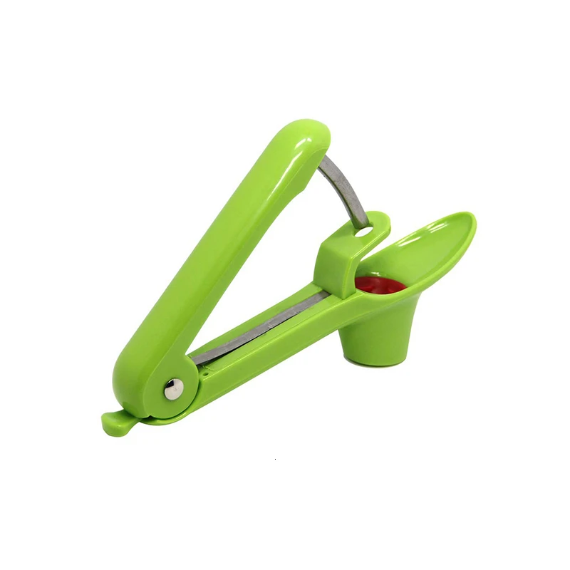 MESNUG Easy Cherry Pitter No Splashing Durable Fruit Seed Olive Pit Remover Tools Kitchen Gadgets Accessories Dishwasher Safe - Цвет: Зеленый