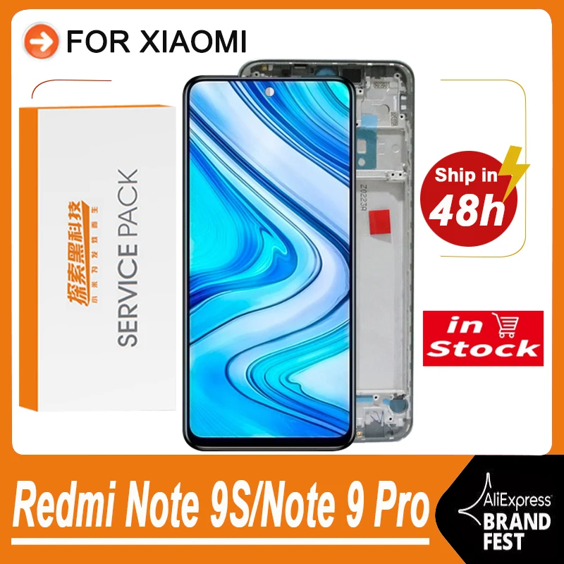 100% тестирование 6 67 ''ЖК дисплей экран Замена для Xiaomi Redmi примечание 9 Pro