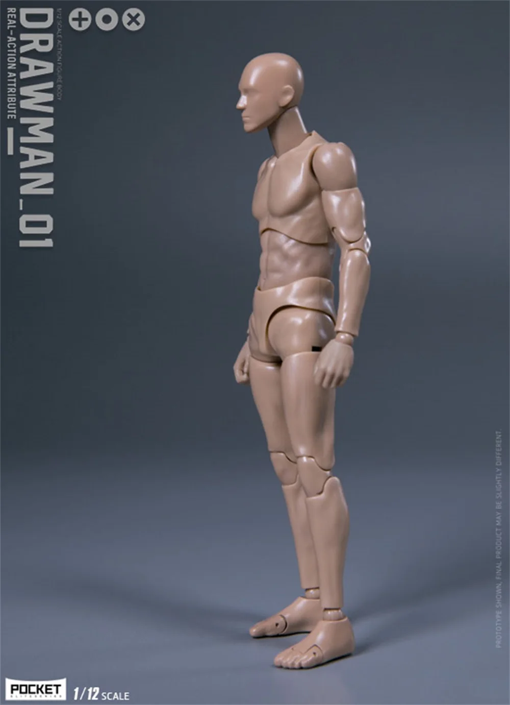 1/6 MB001 PLAY TOY Male Muscle Body Model W Arm Double Joint F 1:6 Head Carving 