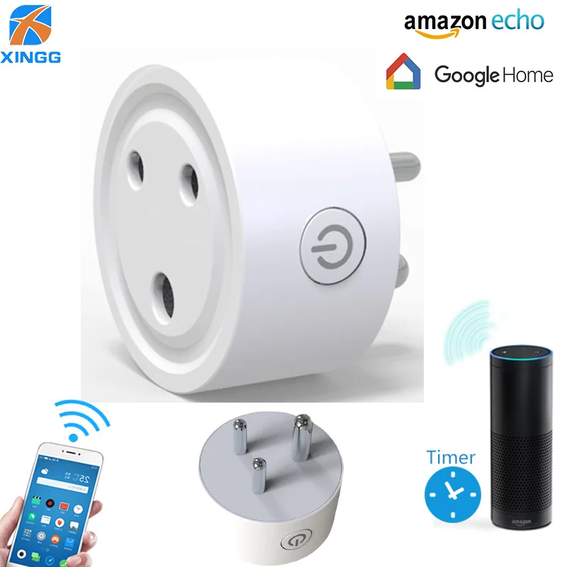 

WiFi Socket India Type Small South Africa Outlet Plug Adapter for Alexa Echo Google Assistant Homekit Mini IFTTT 10A