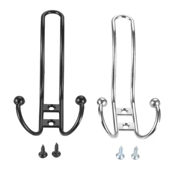 

DRELD 139*66mm Wall Door Bath Double Prong Coat Hook Hanger Furniture Kitchen Pot Hanger Hooks Handbag Bag Hanger Hooks