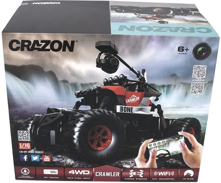 Радиоуправляемый краулер-амфибия Crazon Red Crawler 4WD c WiFi FPV камерой- 171603B