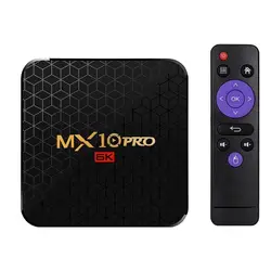 Mx10 Pro Smart Tv Box Android 9,0 Allwinner H6 Uhd 4K медиаплеер 6K декодирование изображения 4 ГБ/32 ГБ 2,4 г Wifi 100 м Lan Usb3.0 H.265