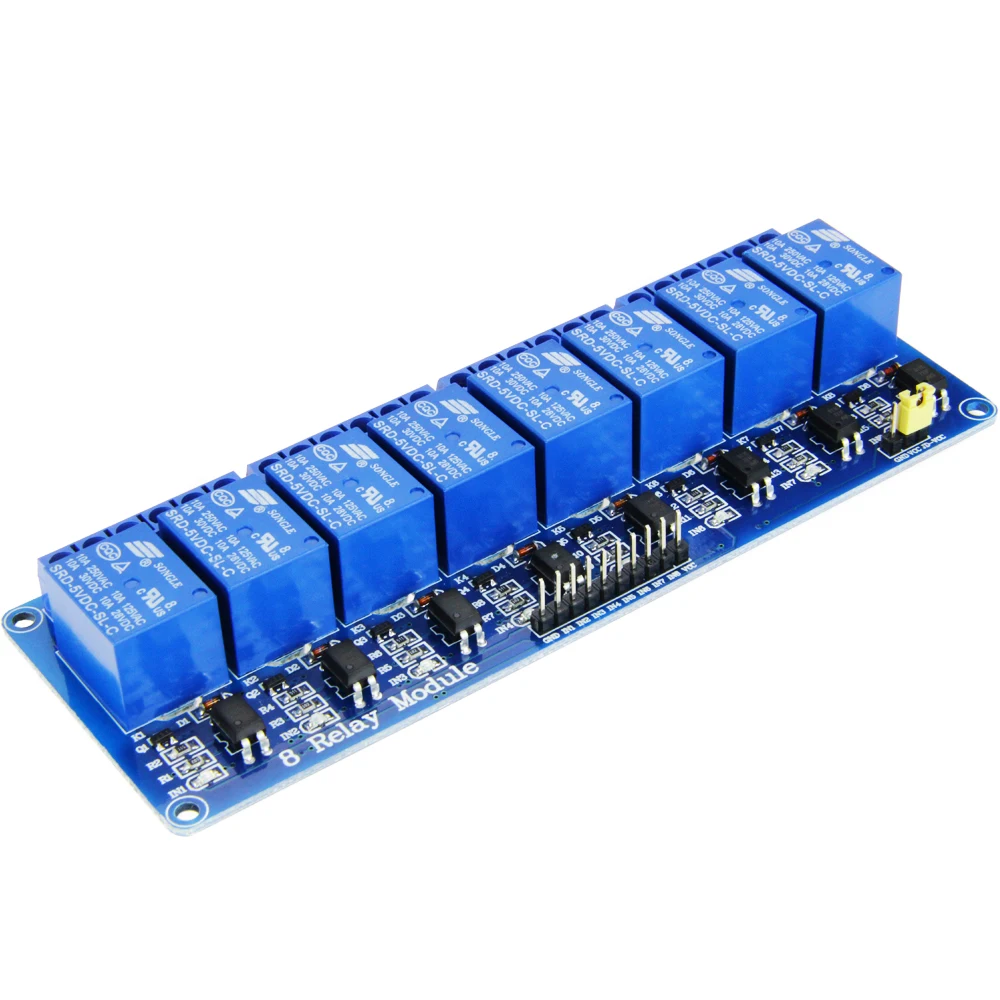 1 2 4 8 каналов постоянного тока 5 В релейный модуль с оптроном низкого уровня триггера Плата расширения для arduino Raspberry Pi