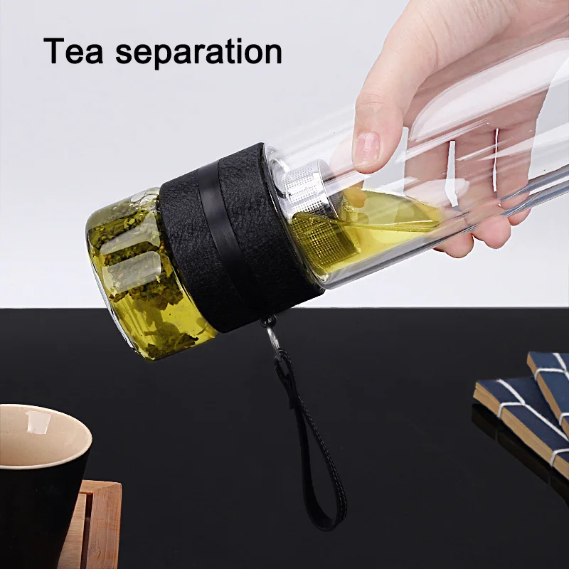 Tea strainer Borosilicate Glass Bottle Infuser Travel Mug with Strainer for Loose Leaf LBShipping tea cup filter | Дом и сад