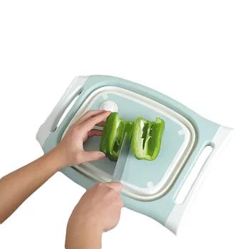 

Kitchen Chopping Block Foldable Cutting Board Multi-function Collapsible Chopping Blocks Dish Tub Basin Kitchen Camping Drain