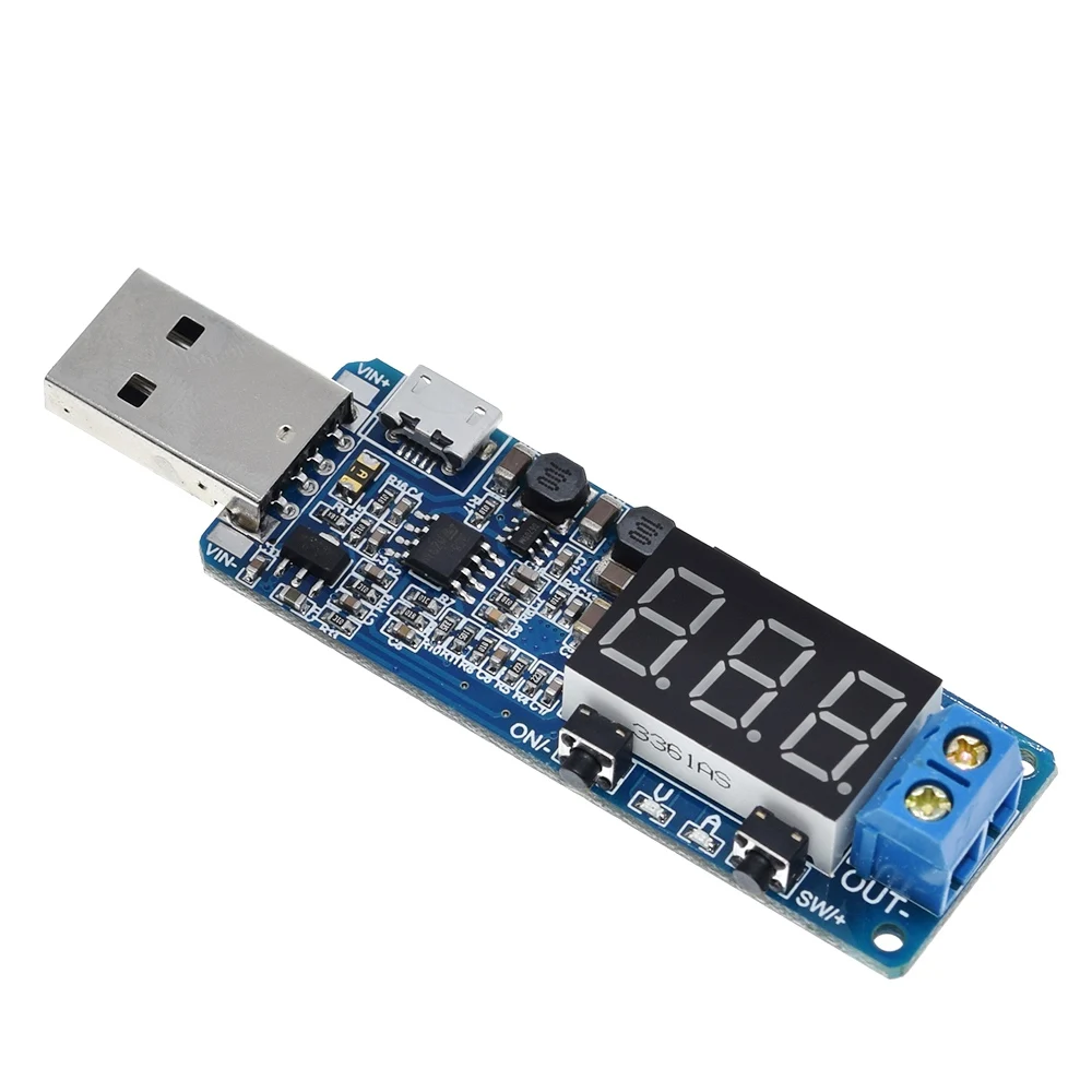 Цифровой Управление USB Напряжение регулирования модуль 5V до 3,3 V 9V 12V 24V Настольный Мощность модуль XY-UPA