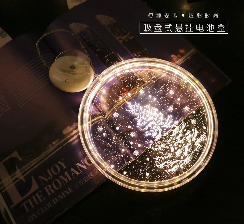 3D Led Рождественская гирлянда Ins украшения для дома креативные огни батарейный блок Mall праздничный макет окна огни украшения