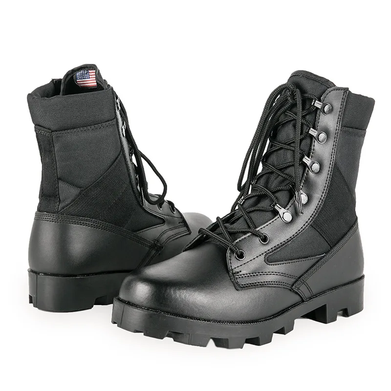 BZBFSKY/Новые летние мужские уличные армейские камуфляжные защитные ботинки мужские Противоскользящие военные тактические ботинки размер 39-46 - Цвет: Black