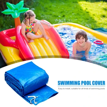 

Swimming Pool Cover Pads Garden Thickened Foldable Outdoor PE Floor Dust Cloth Swimming Portable Outdoor Elements