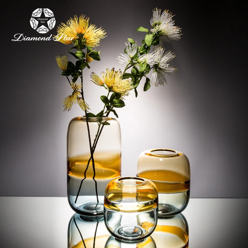 

Diamond Star Creative Glass Vase Modern Simple Hydroponic Flower Color Home Decoration Crafts Nordic Decoration Home