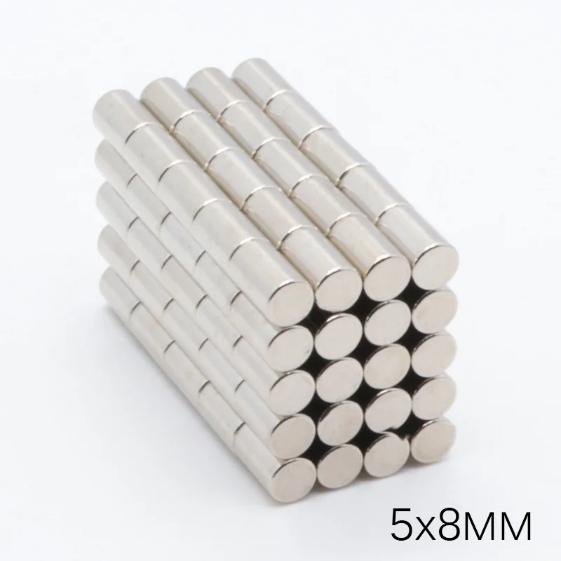200 шт. 5x8 мм Неодимовый Постоянный магнит N35 диаметр 5X8 Сильные Магниты Диск NdFeB