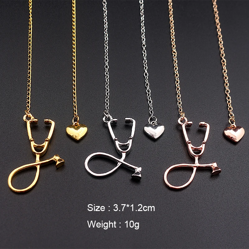 HooCharms Stethoscope Lariat Charm 925 Silver Bead Gifts for Doctor Nurse HooCharms Stethoscope Lariat Charm 925 Silver Bead Gifts for Doctor Nurse