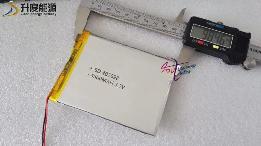 407698 3,7 V 4500mAH 407598 4075100 Li-Ion(полимерный литий) батарея для 7,8, 9-дюймового планшетного ПК, D70pro II