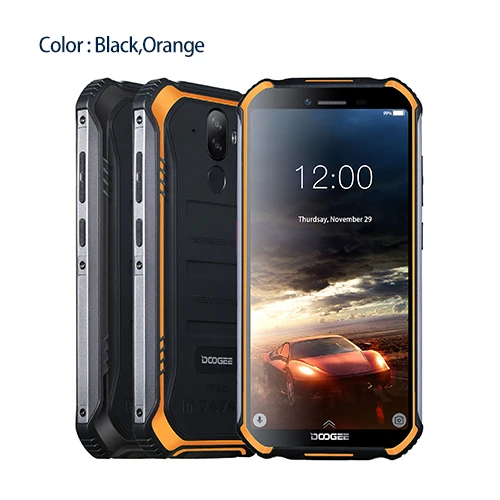 Standard Обновленный 3 ГБ+ 32 ГБ DOOGEE S40 MTK6739 четырехъядерный Android 9,0 4G сетевой прочный мобильный телефон IP68 5,5 дюймовый дисплей 4650 мАч МП NFC - Цвет: Standard