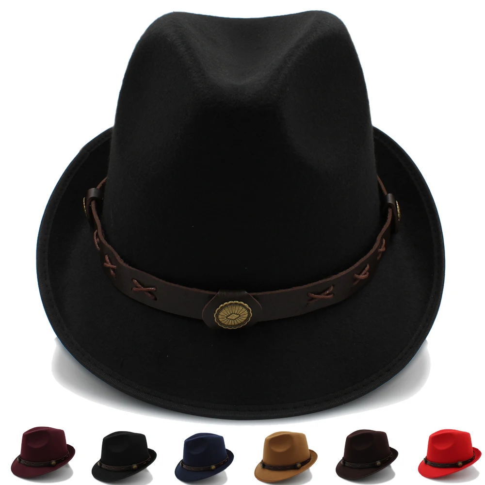 

Men Women Fedora Hats Trilby Caps Jazz Sunhat Classical Retro Party Street Style Outdoor Travel Winter Size US 7 1/8 UK M