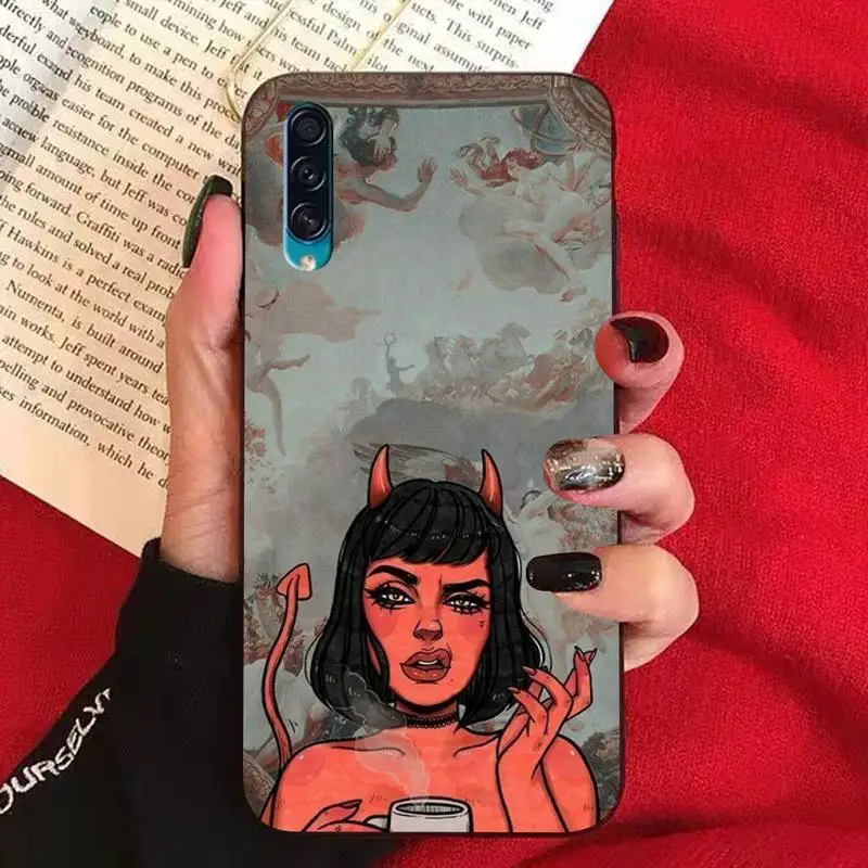 Чехол для телефона TOPLBPCS Sexy Devil Woman мягкий резиновый Samsung A10 20s 71 51 10 s 20 30 40 50 70 80 91 A30s 11