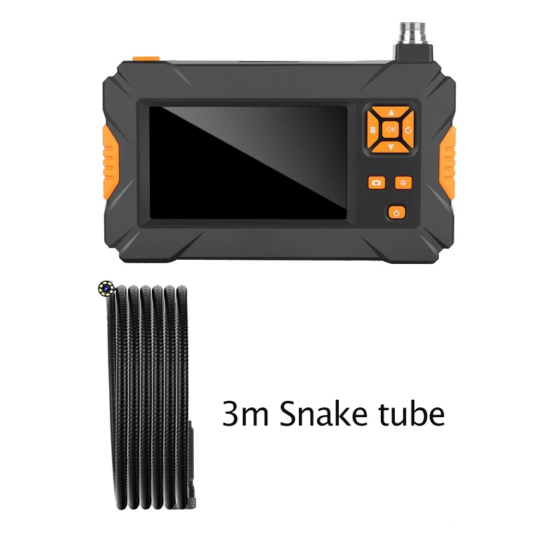 P30 ручной экран эндоскопа камера 4,3 дюймов промышленный ручной бороскоп 8 мм 2.0мп инспекционная змея камера с батареей 18650 - Цвет: 3m snake tube set