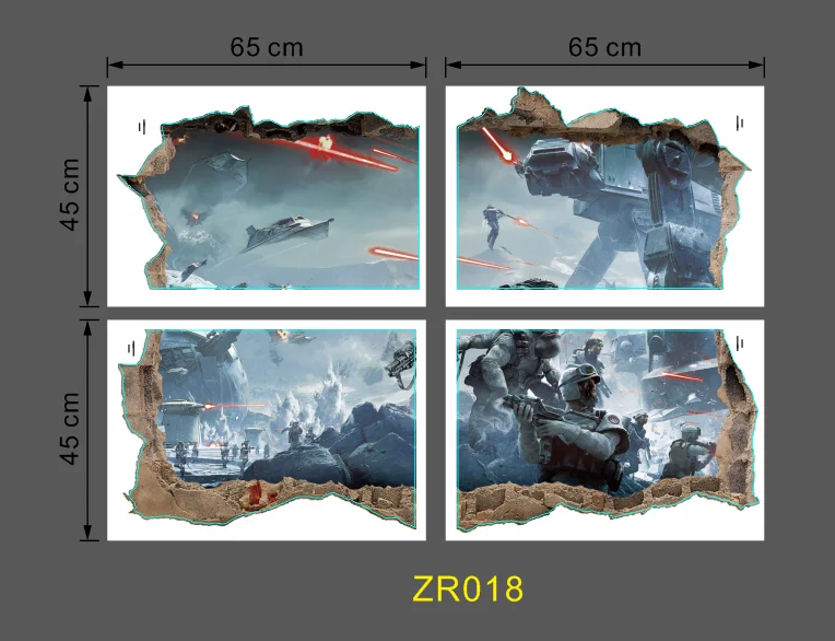 Изготовленный на заказ 3DView наклейки на стену лего Phantom ниндзя для детской комнаты Гарри Поттер с принтом «Звездные войны» для мальчиков, аксессуары для комнаты, Настенная роспись наклейка домашний декор