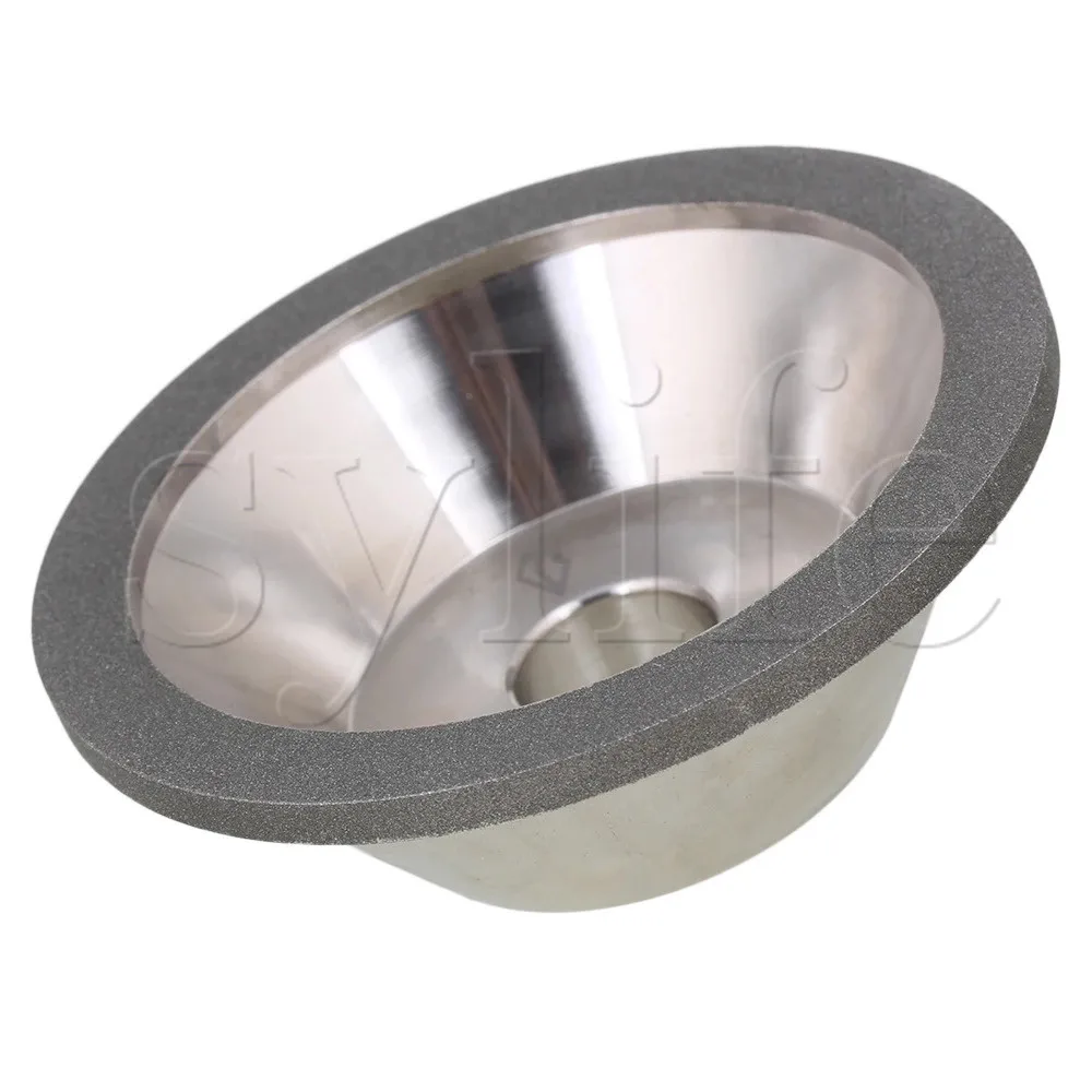Silver Bowl-shaped Diamond Grinding Wheel Cup Grit 320 Dia 100mm Grinder Cutter